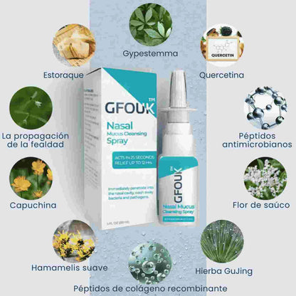 🌸 ¡Dile adiós a la congestión! Gfouk Spray Nasal 2x1 💧